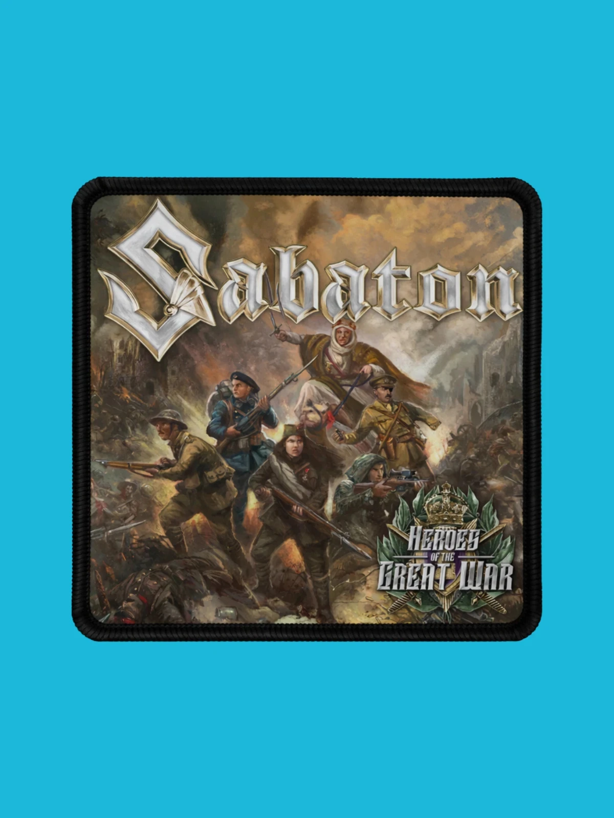 Patch Sabaton - Heroes Of The Great War - Imprimé - Carré de 7,5 x 7,5 centimètres